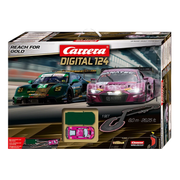 AUTORAMA CARRERA DIGITAL PISTA ELÉTRICA REACH FOR GOLD 1/24 COM 8 METROS 2 CONTROLES SEM FIO 20023640